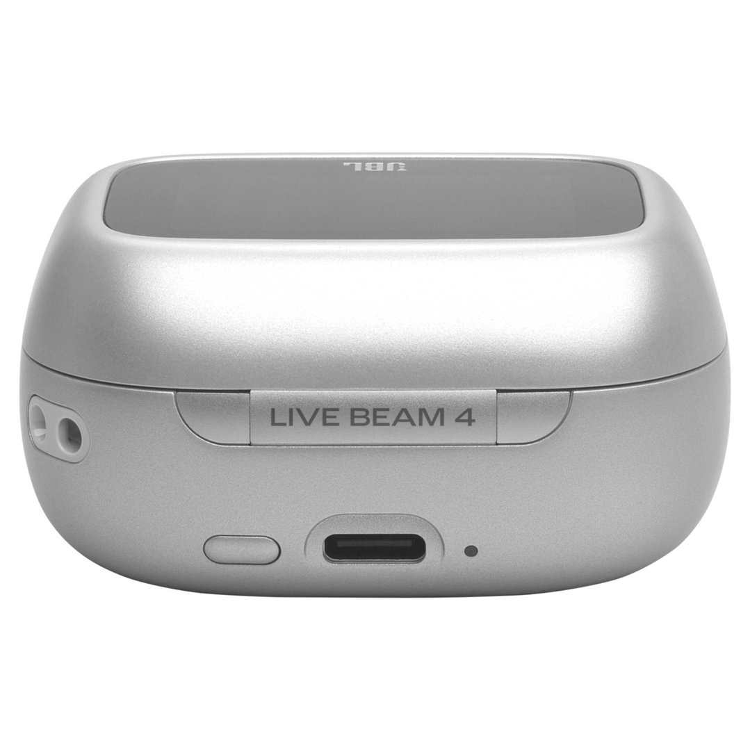 JBL Live Beam 4 True Wireless Noise Cancelling Earbuds - Silver JBLLIVEBEAM4SIL