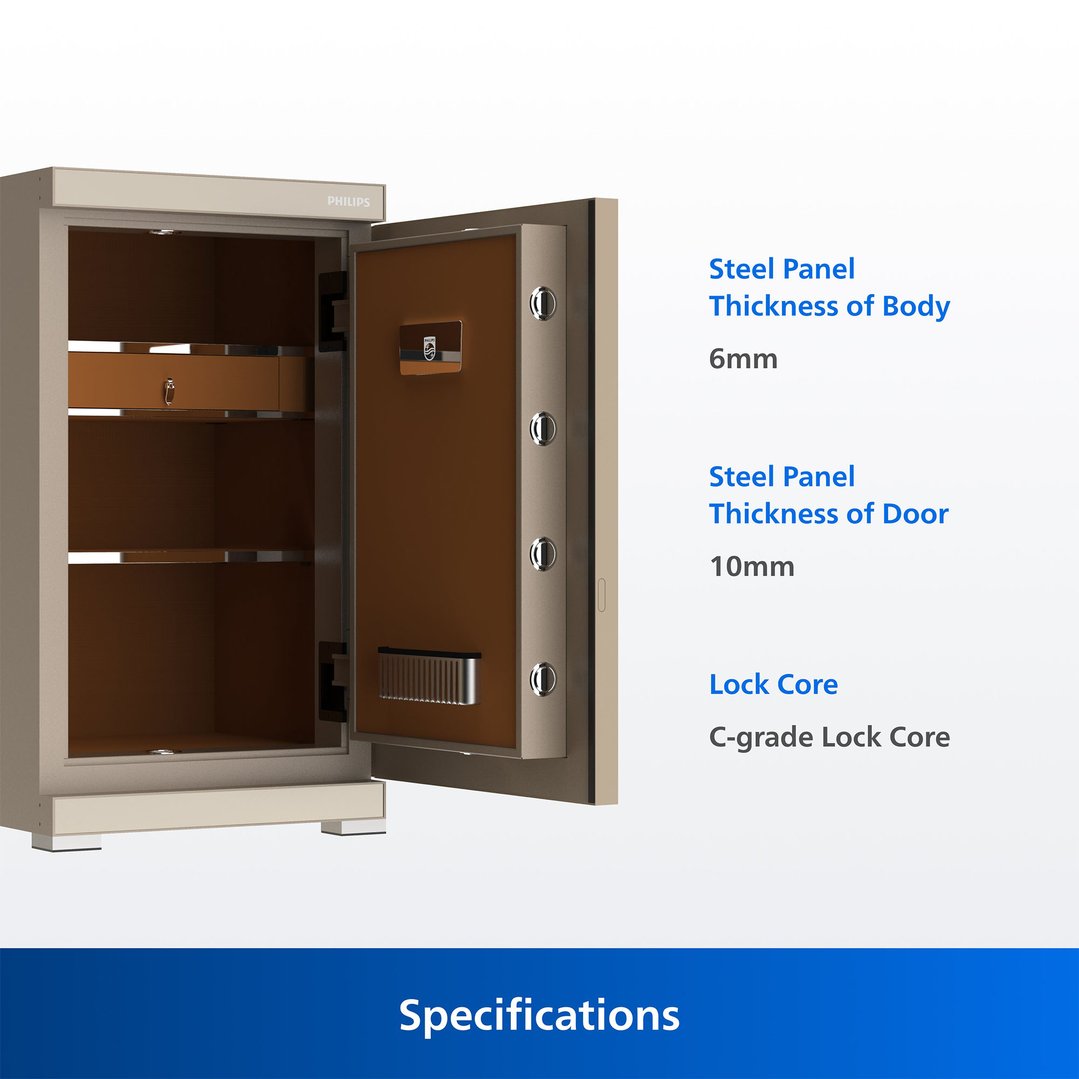 Philips Wi-Fi Connectivity Smart Safe - 131 KG (Gold) SBX602-8CU-GOLD