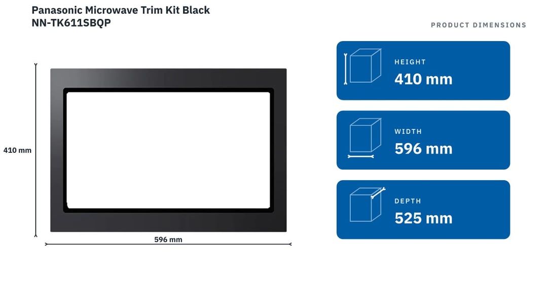 Panasonic Microwave Trim Kit Black NN-TK611SBQP
