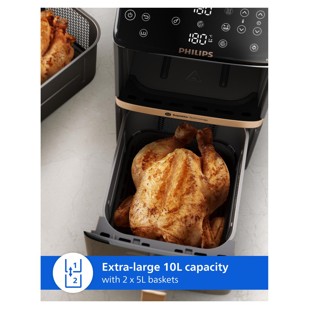 Philips Airfryer 4000 Series Stacked Dual Basket NA462/70