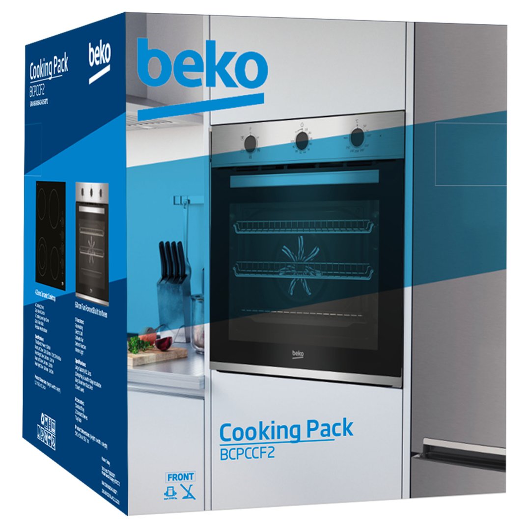 Beko 60cm Electric Cooking Pack 5 Function Oven + Ceramic Cooktop