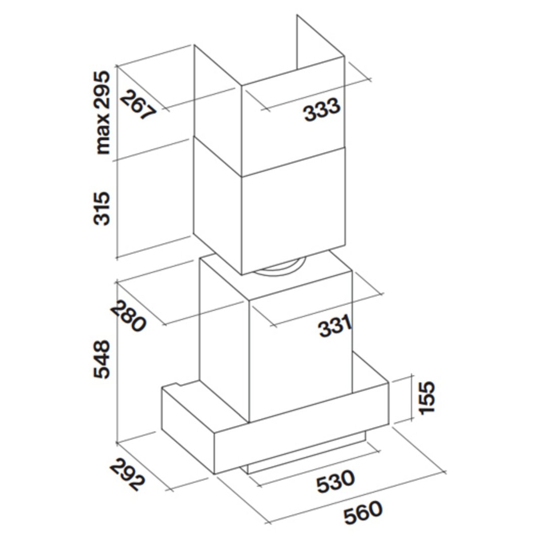 Falmec 60cm Gruppo Incasso NRS Rangehood F3GN60S1