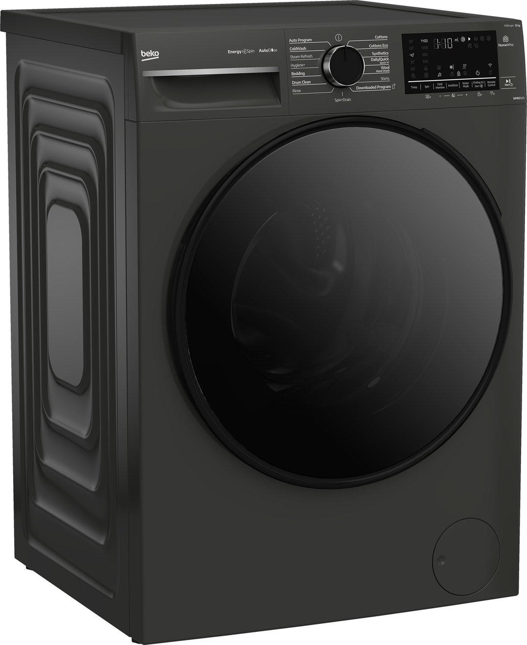 Beko 10kg Autodose Front Load Washing Machine with Steam Graphite BFLB103ADG
