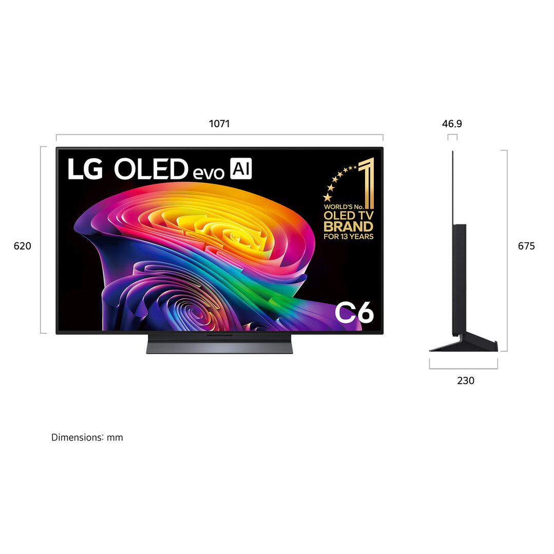 LG 48" OLEDC6 EVO AI 4K Smart TV 2026 OLED48C6PSA