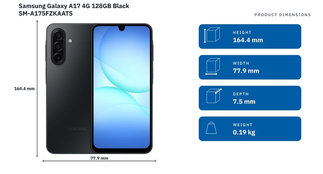 Samsung Galaxy A17 4G 128GB Black SM-A175FZKAATS