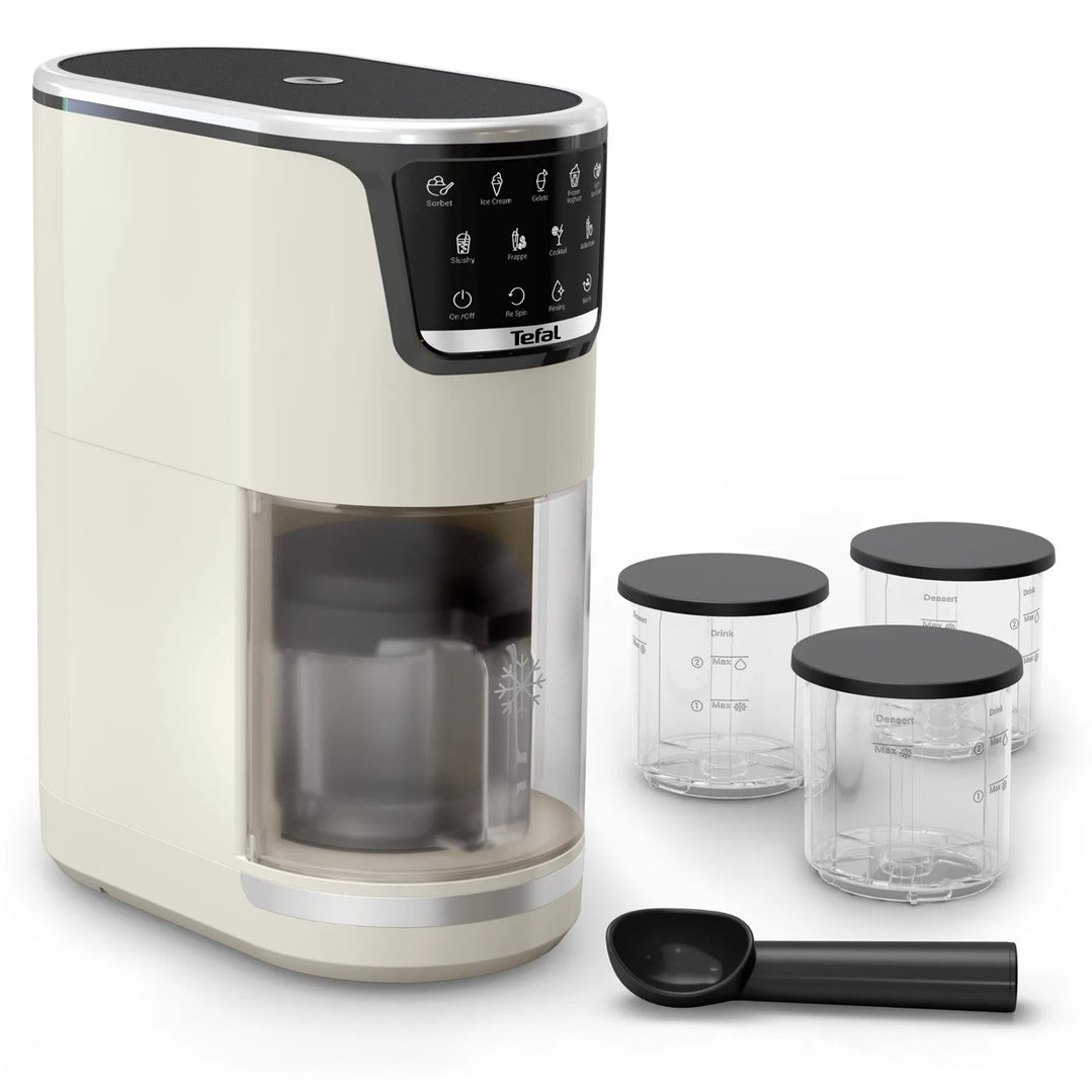 Tefal Dolci Ice Cream Maker Rise with 3 x Nesquik Cans NQ31IG04A