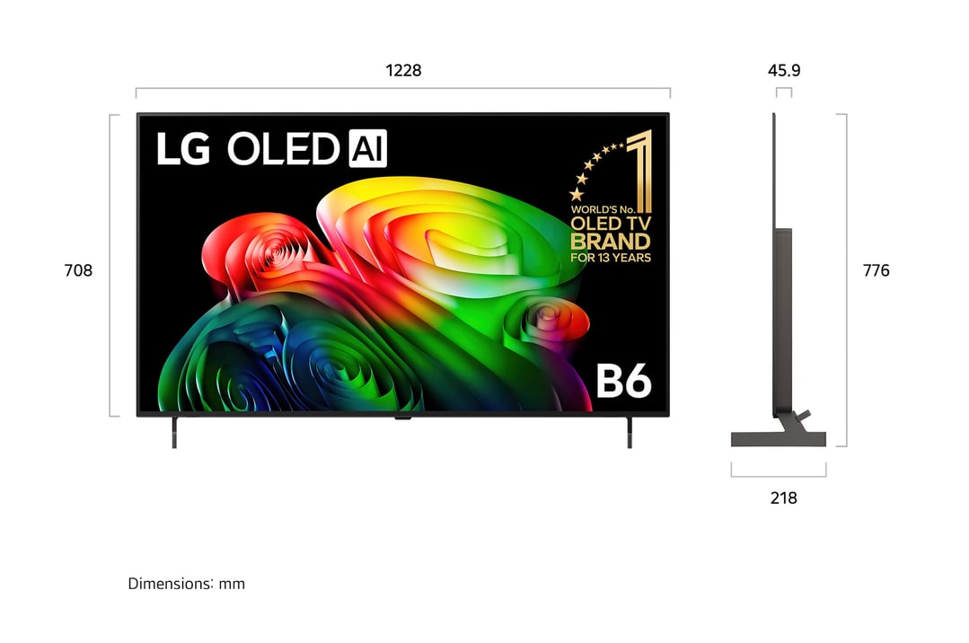 LG 55" OLEDB6 4K AI Smart TV 2026 OLED55B6PSA