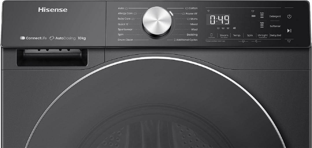 Hisense 10kg Series 7 Front Load Washing Machine HWFS1015AB