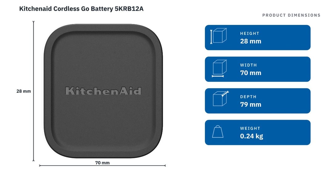 Kitchenaid Cordless Go Battery 5KRB12A