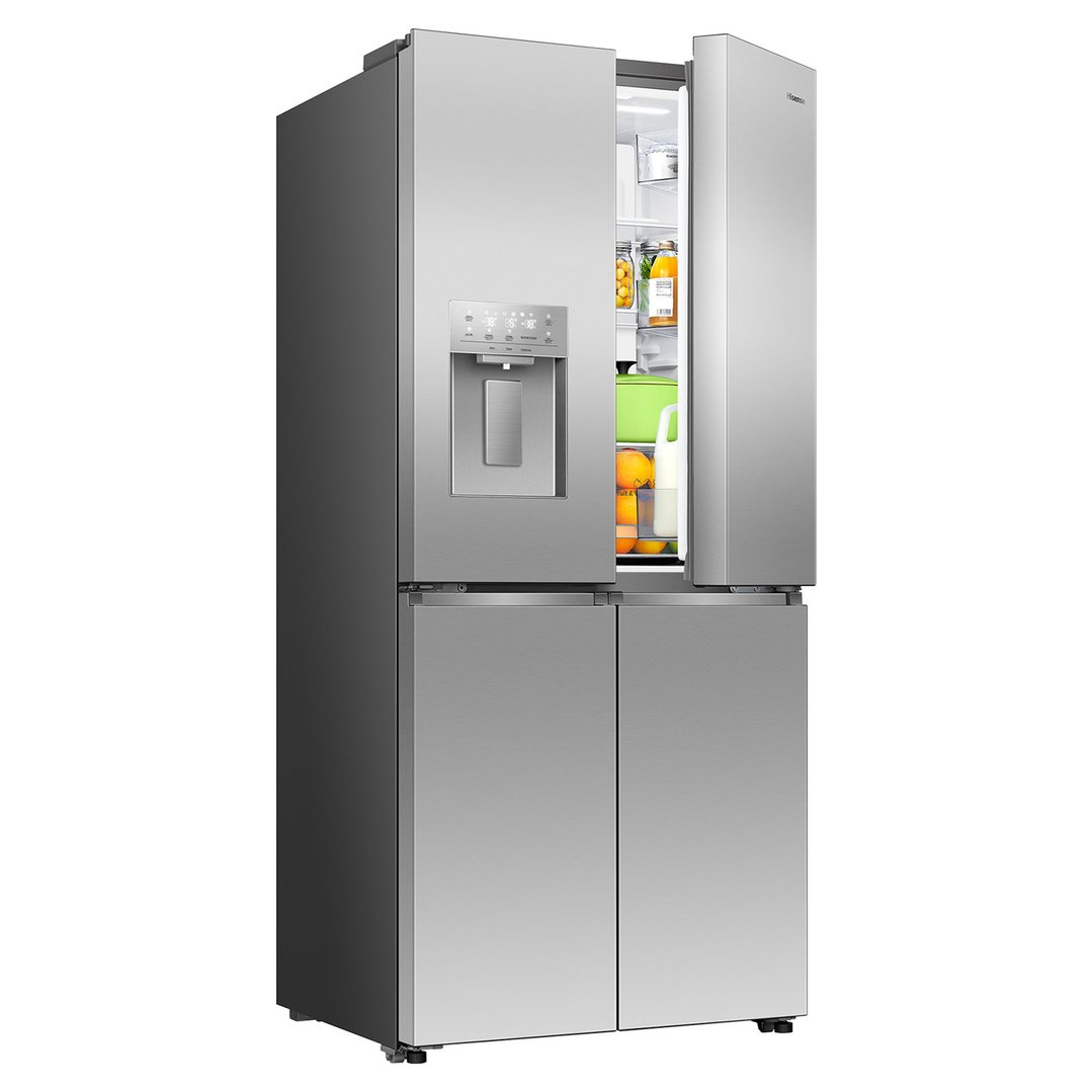 Hisense 483L PureFlat Slim French Door Fridge, Stainless Steel HRCD483TSW