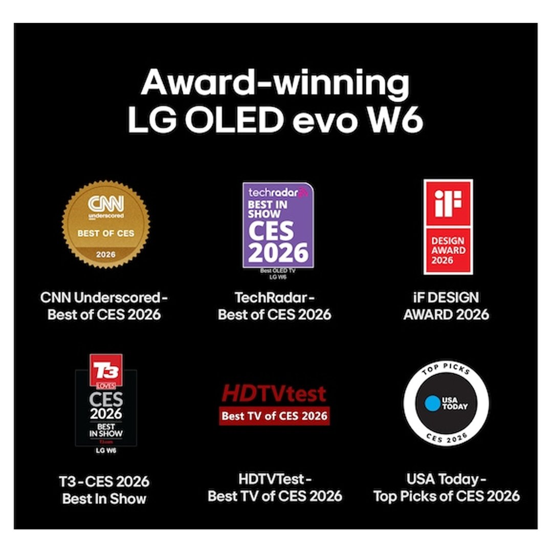 LG 83" Wallpaper OLED evo AI W6 True Wireless 4K Smart TV (2026) OLED83W6PSA