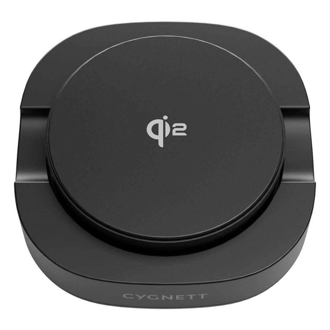Cygnett ChargeBase Qi2.0 Single Wireless Charger - Black CY5790PPWIR