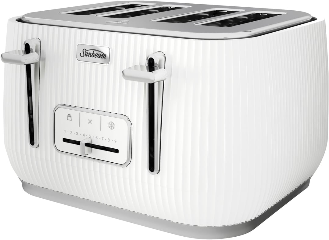 Sunbeam Radiance Collection 1.7L Kettle and 4-Slice Toaster Set White PUP3500WH