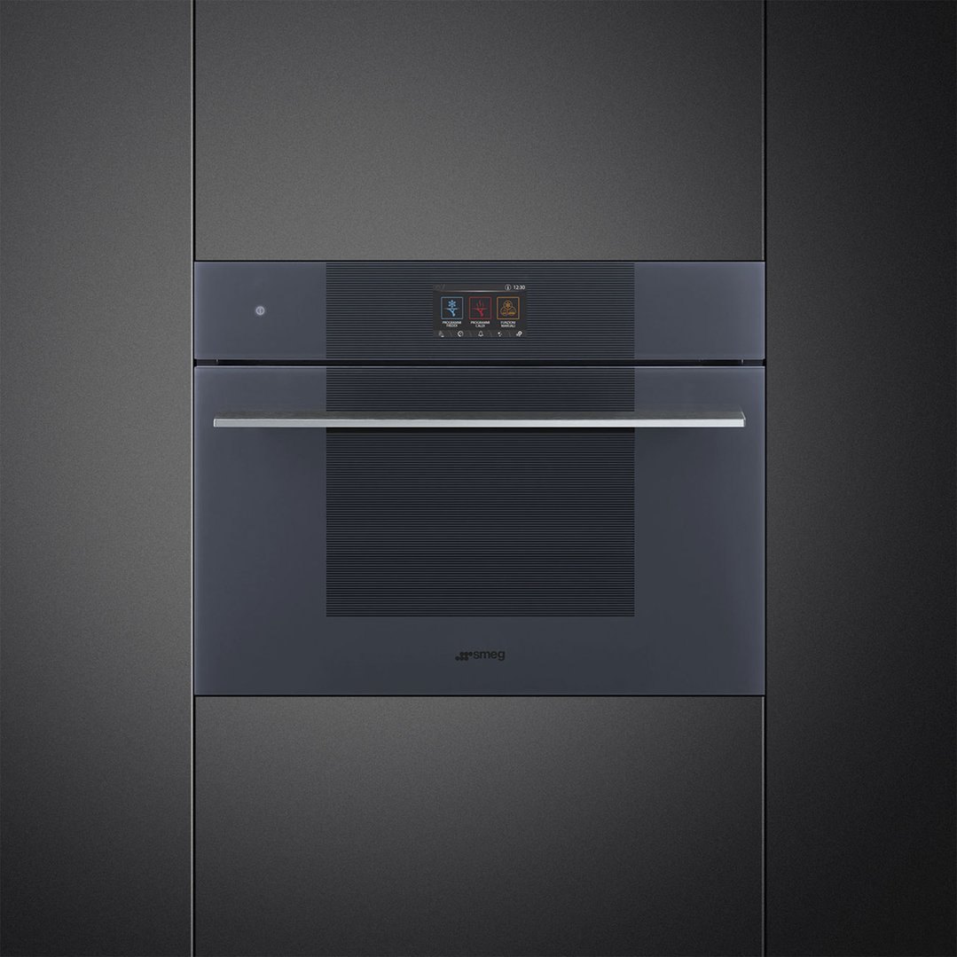 Linea Compact Blast Chiller built into dark grey cabinetry