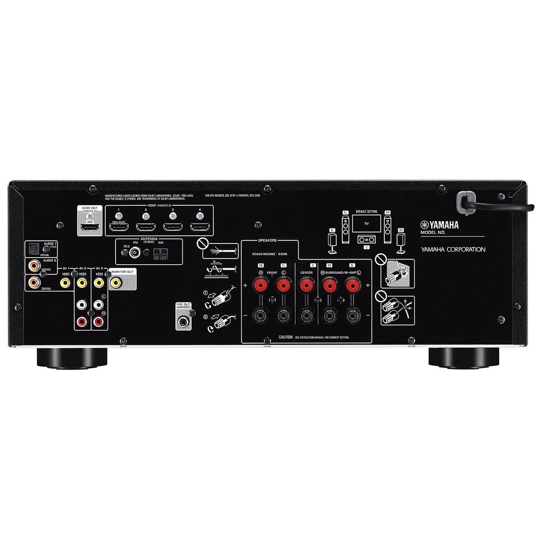 Yamaha 5.1-Channel AV Receiver with Bluetooth, Black RXV385B