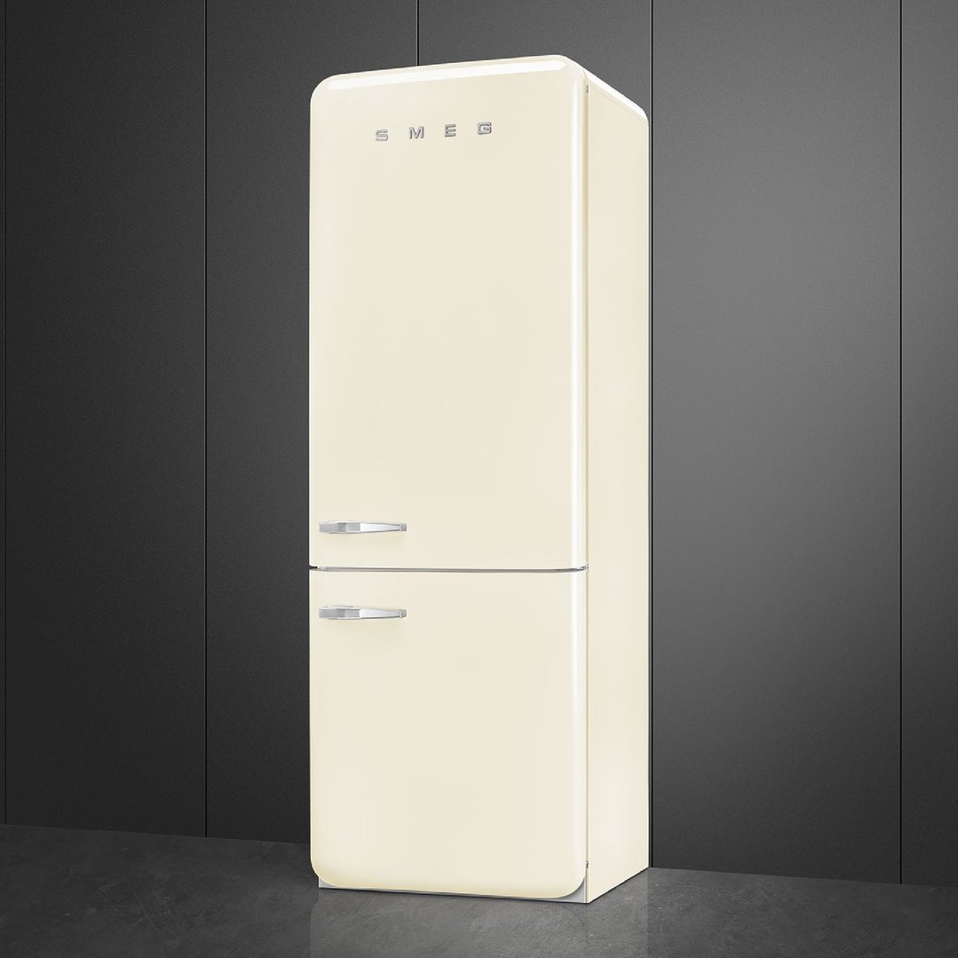 Smeg FAB 38 50’S Style Retro Refrigerator, Right Hand - Cream FAB38RCR5AU