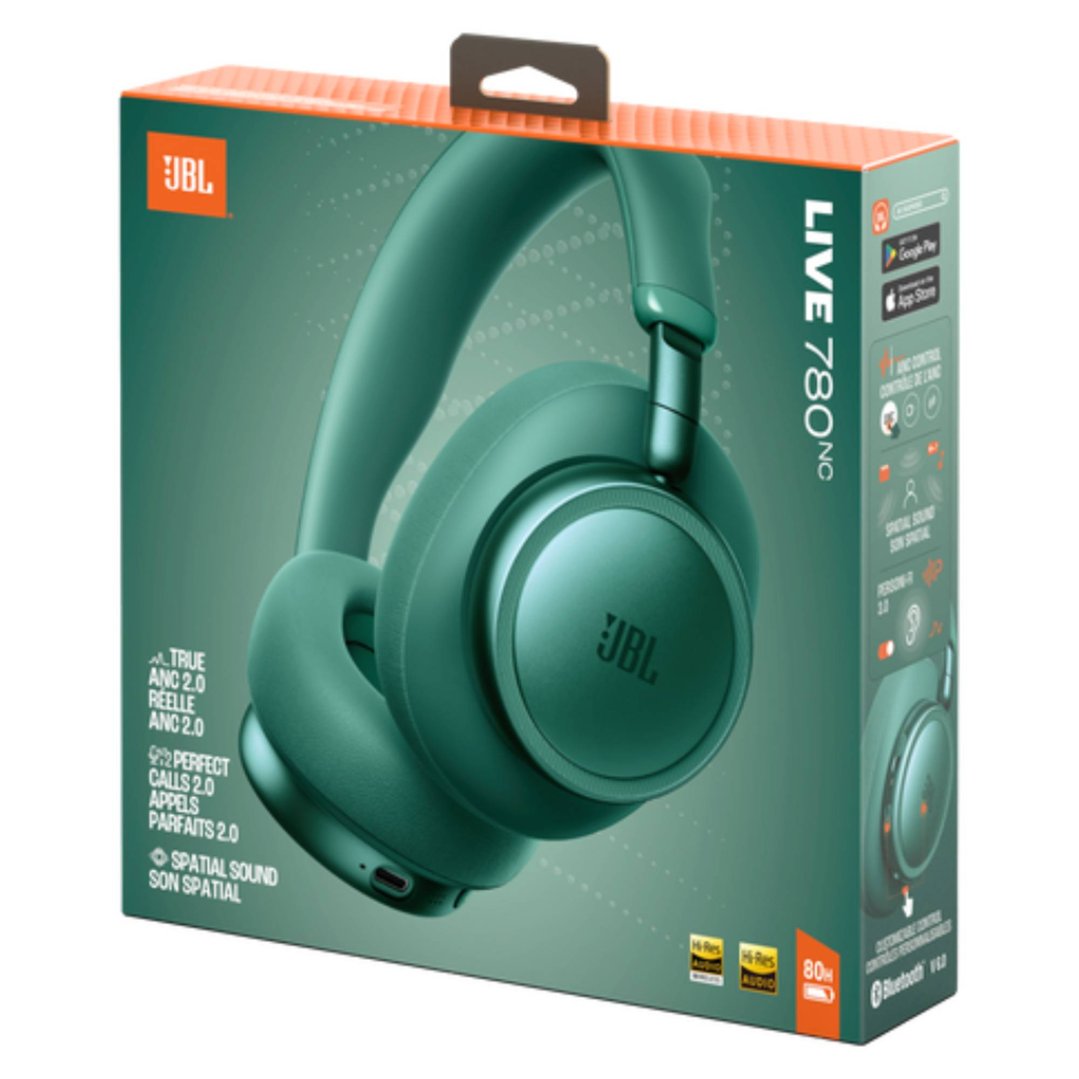 JBL Live 780 Over-Ear BT Noise Cancelling Headphones - Green JBLLIVE780NCGRN