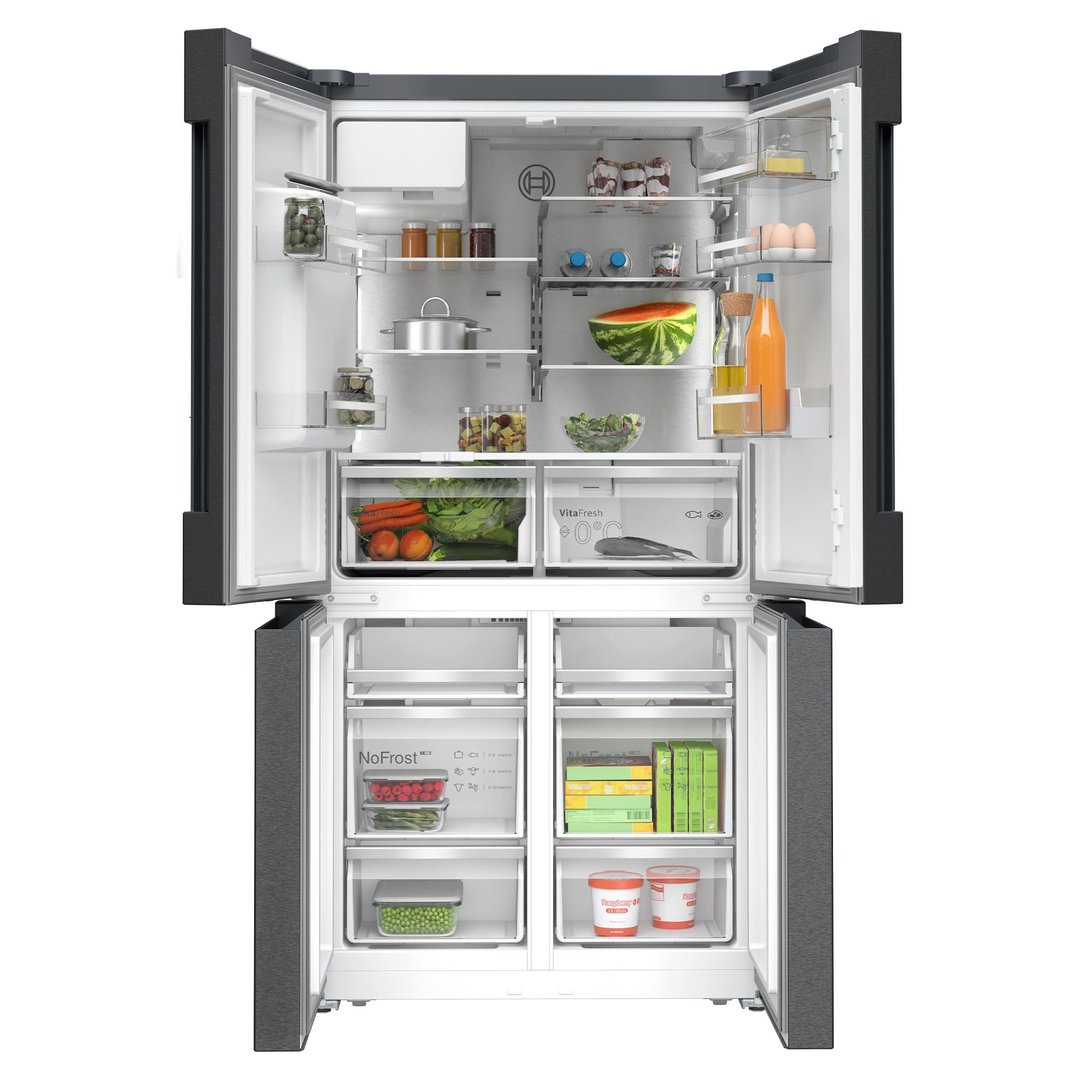 Bosch Series 6 Multi Door Fridge Freezer Brushed Black Steel KFD96AXEAA
