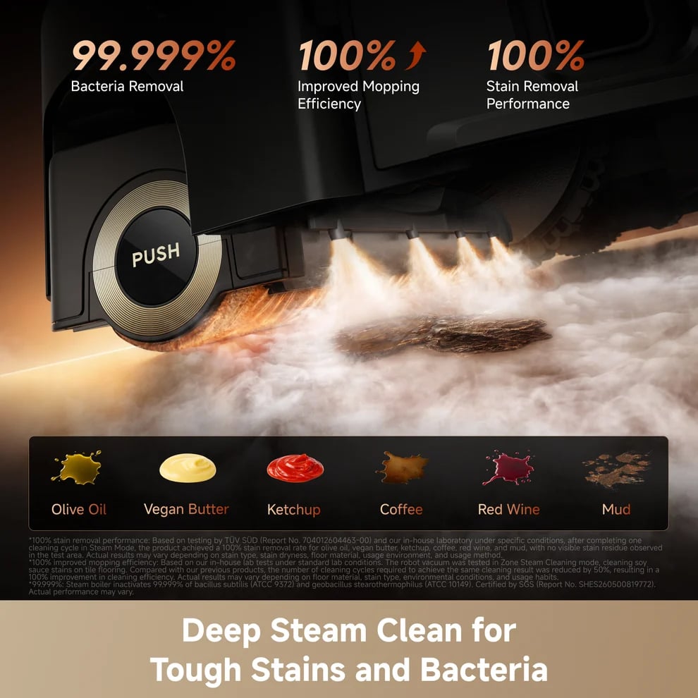 Dreame Aqua20 Ultra Roller Steam Mopping Robot Vacuum - Black DRE-AQUA20UR