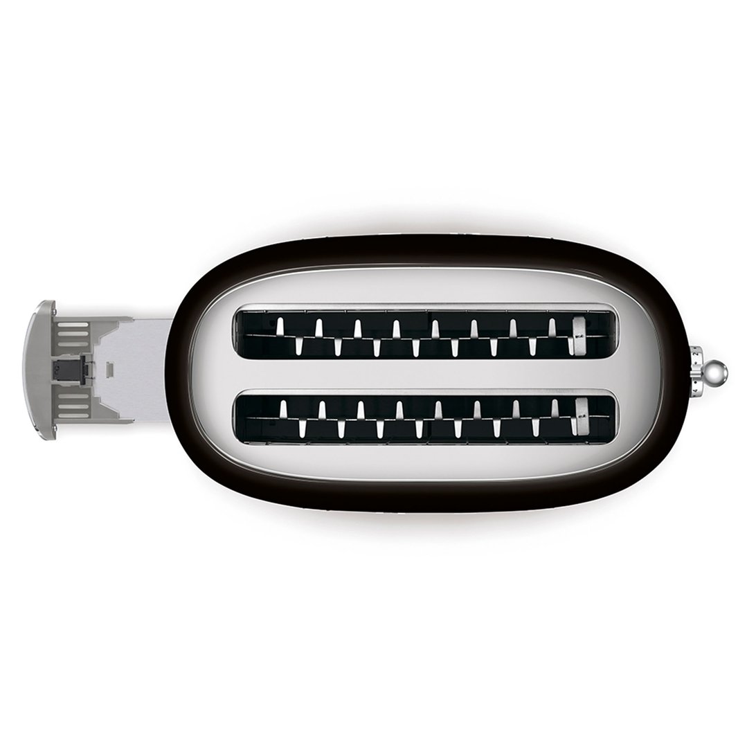 Smeg 50's Retro Style Aesthetic 4 Slice ToasterBlack. TSF02BLAU