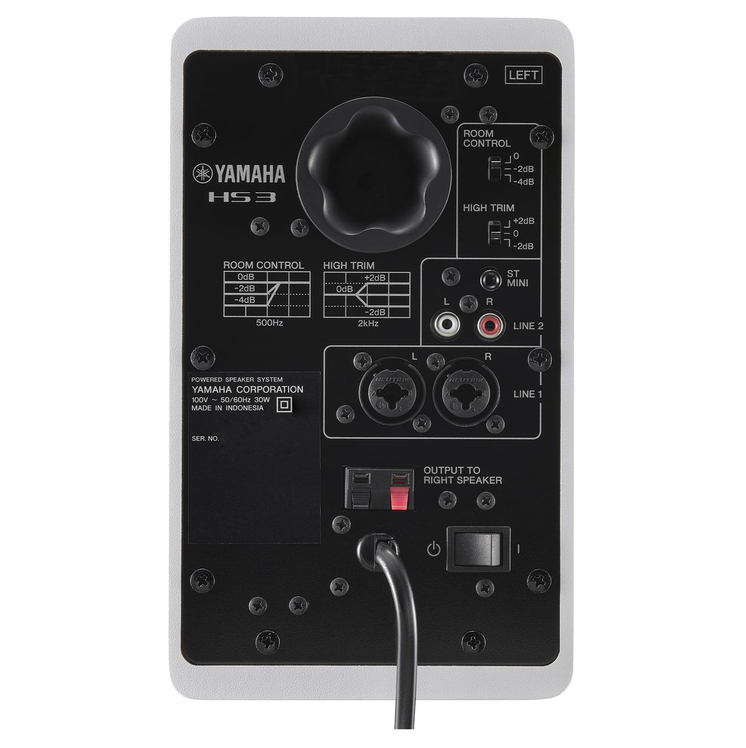 Yamaha HS3 3.5" Studio Monitor Speakers - White VFS0920