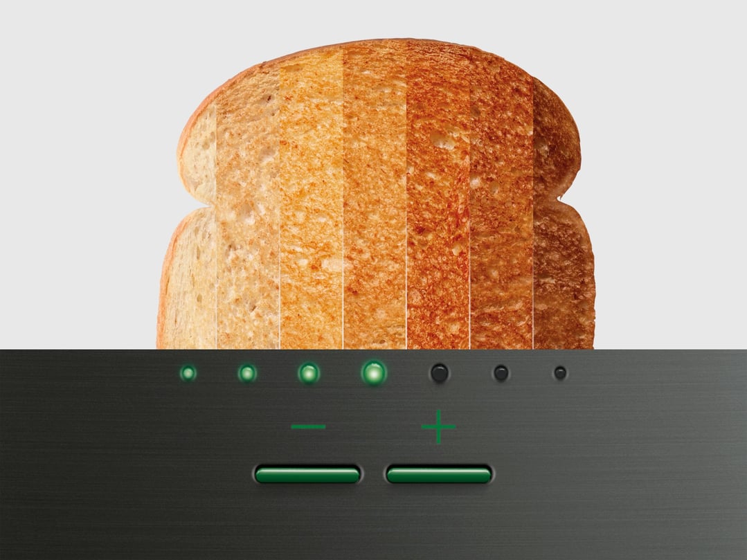 Breville the Eye Q 870 Auto 4 Slice Toaster - Black Truffle BTA870BTR