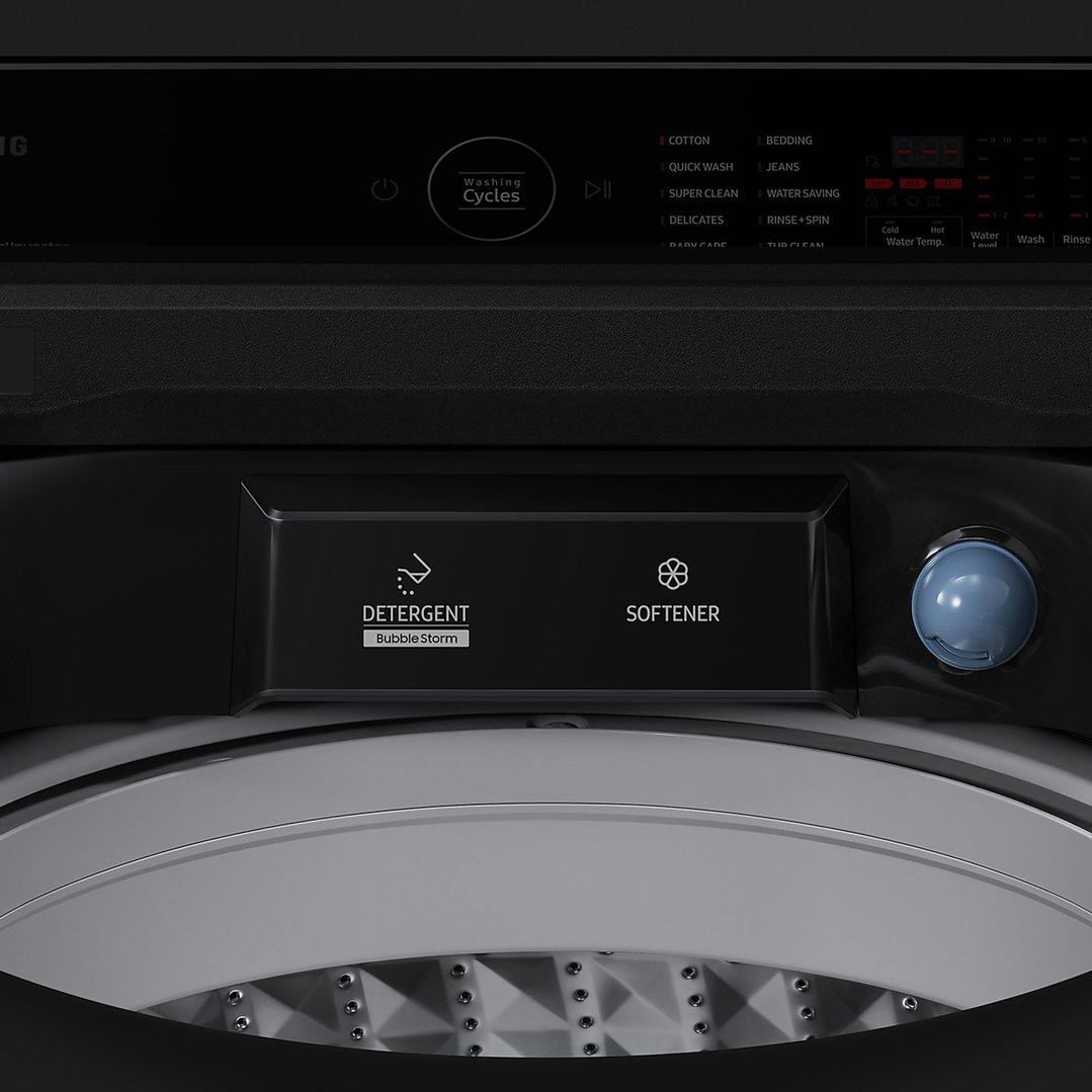 Samsung 9kg Top Load Washer - Black WA90CG6745BV