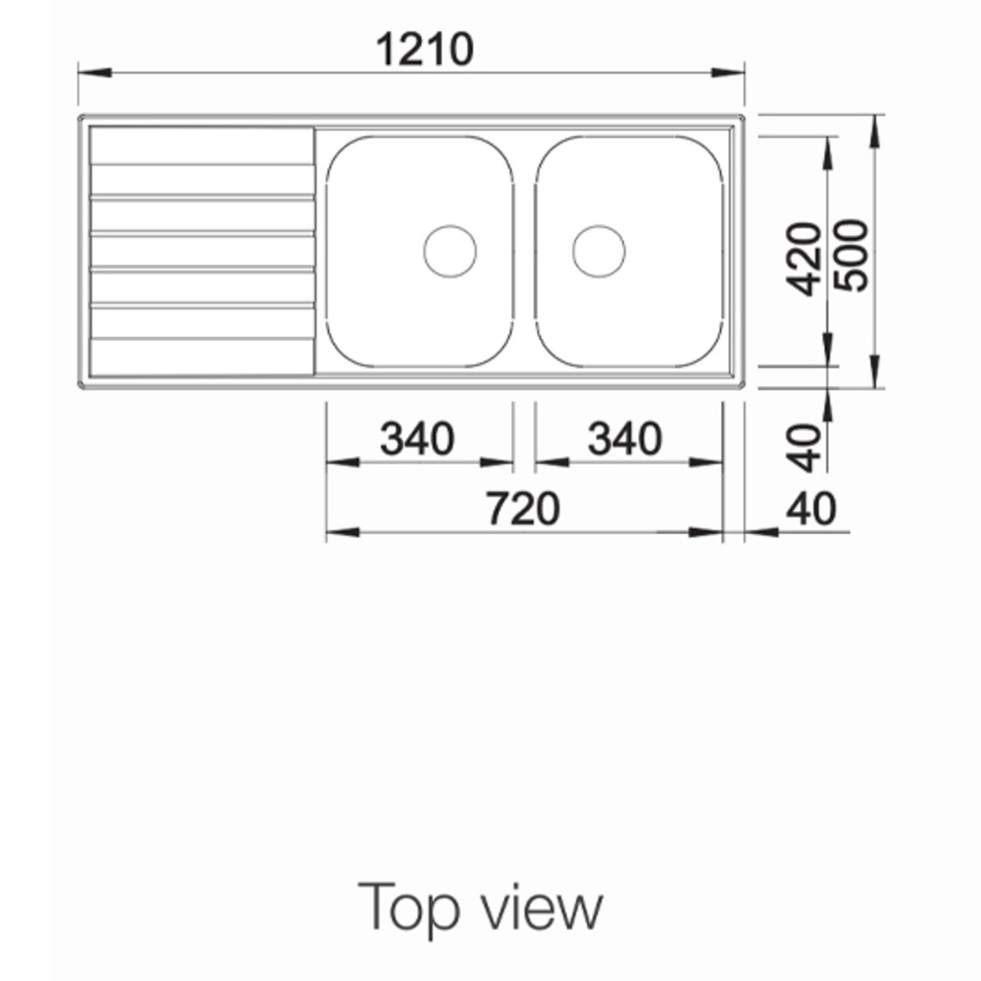 Blanco 80cm Double Bowl Sink LIVIT8SRK5