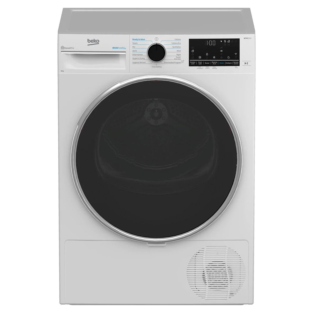Beko 8 kg Heat Pump Dryer with Steam & Wifi BDPB802SW Buy Online with