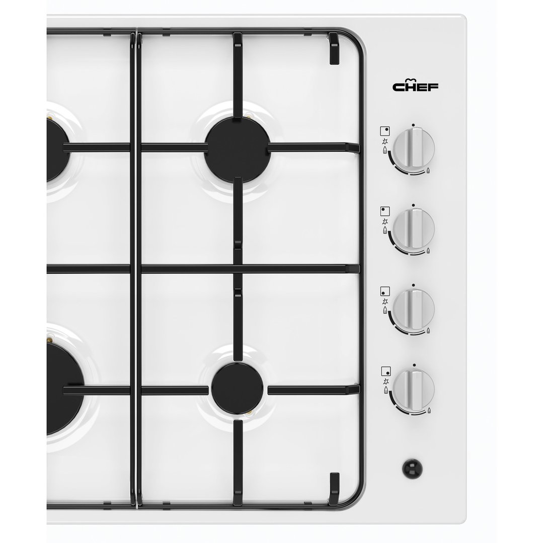 Chef 60cm 4 Burner Gas Cooktop. CHG642WC