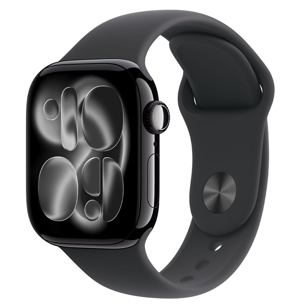 Apple Watch Series 11 42mm Jet Black Aluminium Case GPS Sport Band (M/L) (Black) MEQU4X/A
