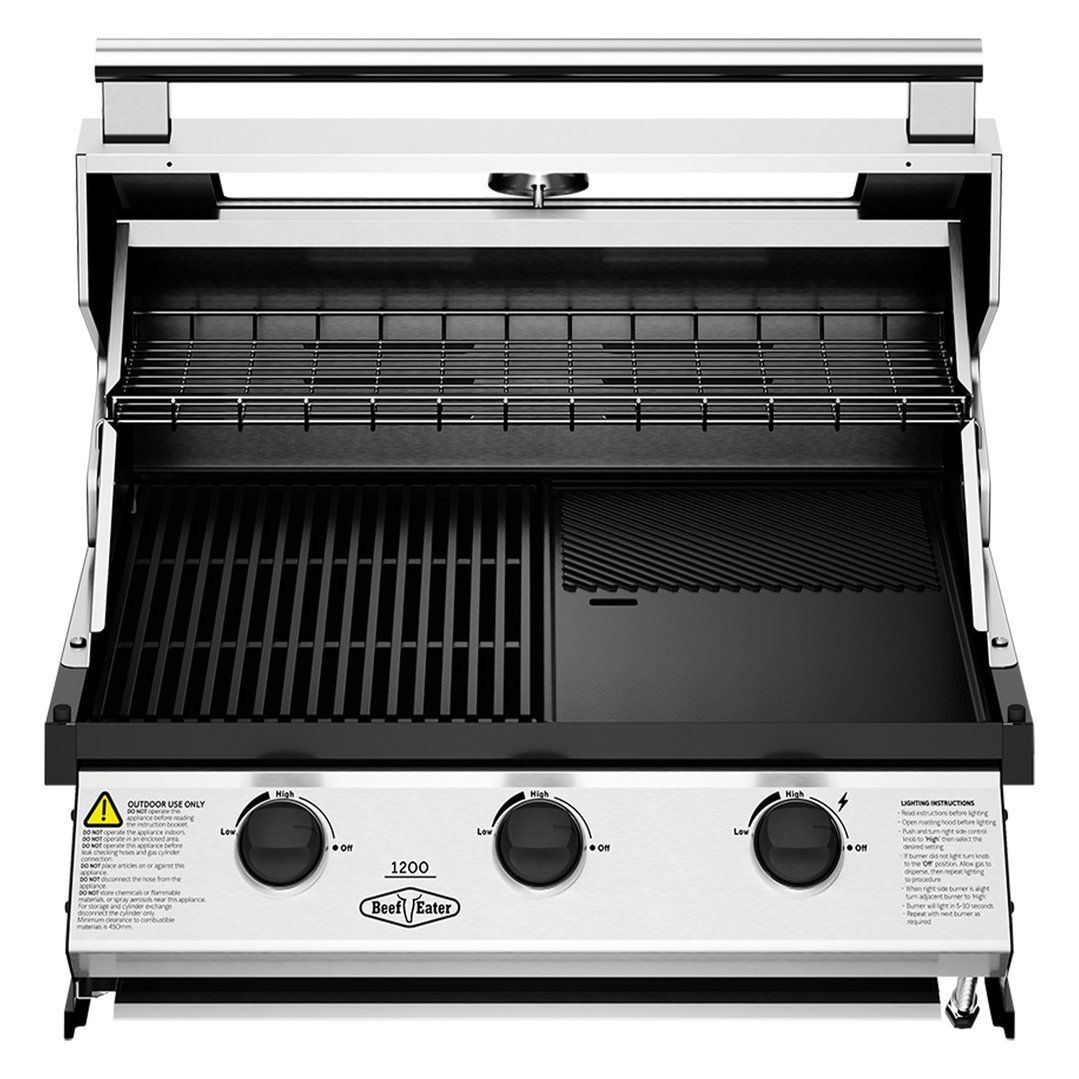 Beefeater 1200 Series 3 Burner Built In BBQ Stainless Steel BBG1230SB