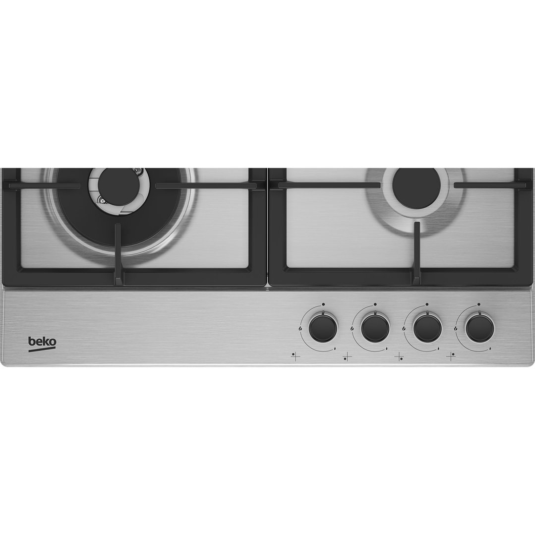 Beko 60cm 4 Burner Gas Cooktop Stainless Steel BCT60GX1