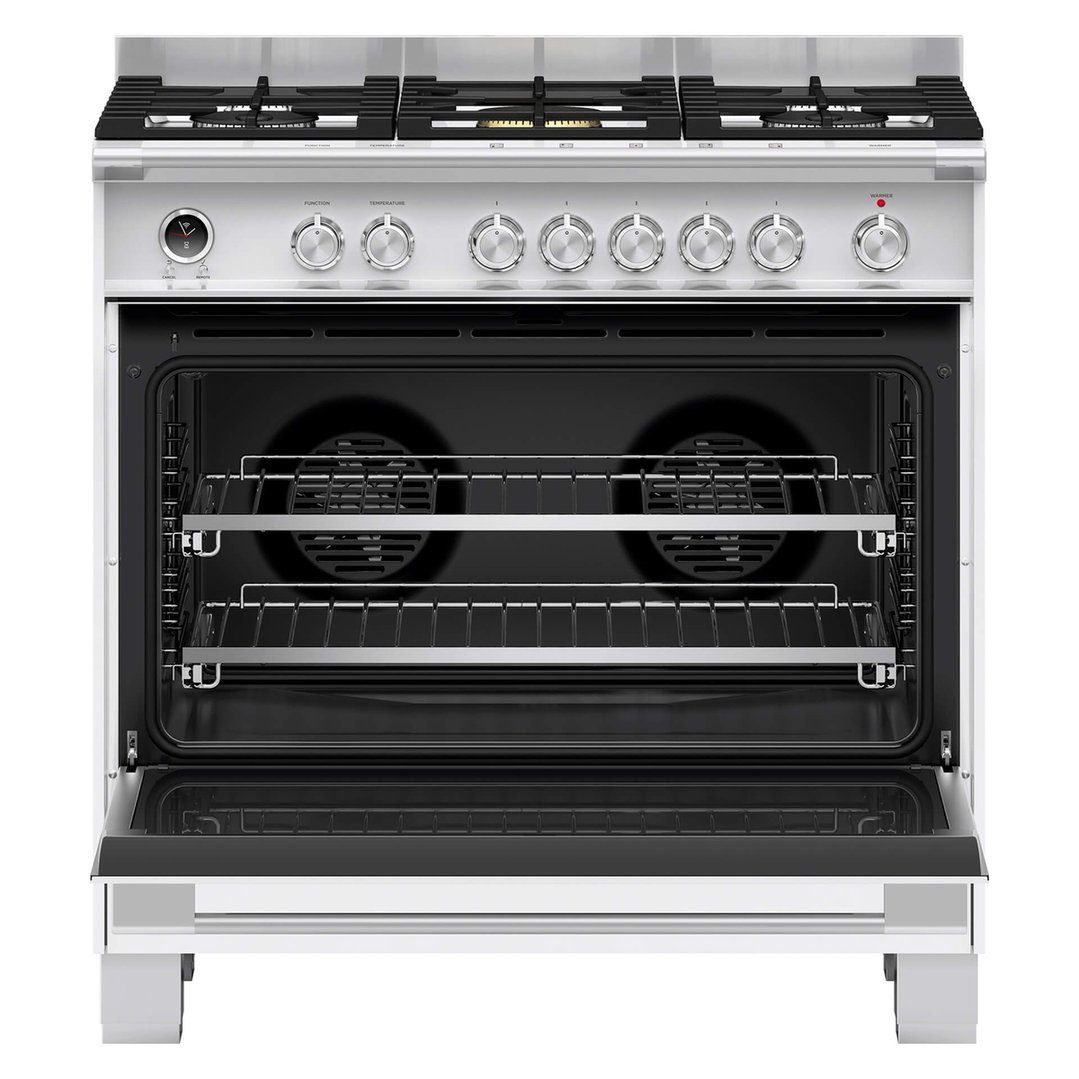 Fisher & Paykel 90cm Series 9 Classic 5 Burner Dual Fuel Pyrolytic Cooker OR90SCG6W1