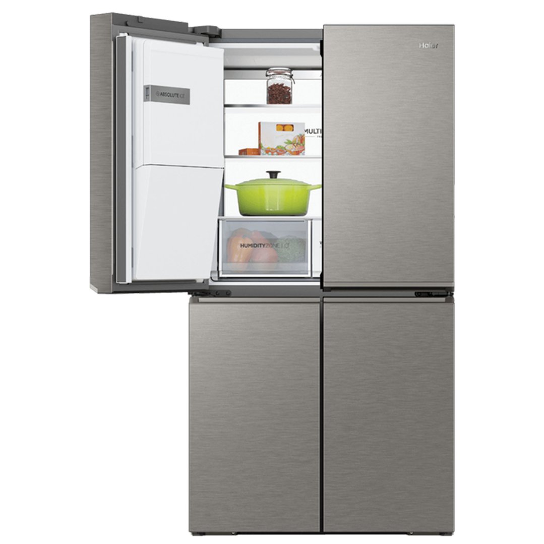 Haier 601L 600 Series Quad Door Refrigerator Freezer - Satina HRF680YZS