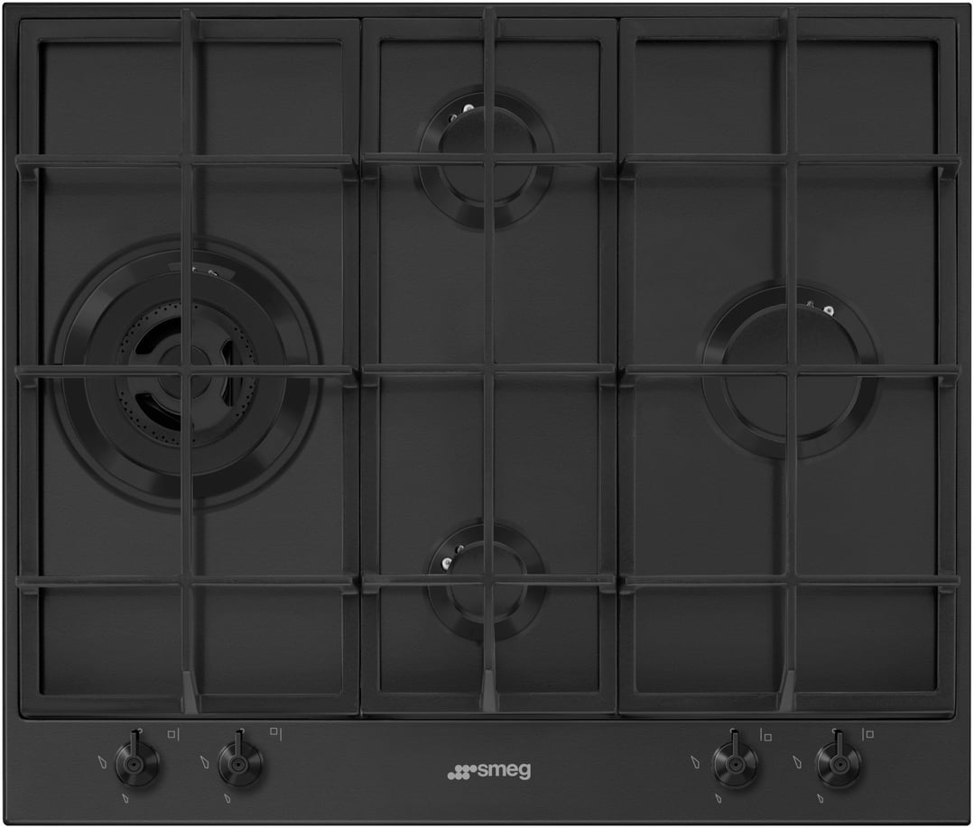 Smeg 60cm Classic Gas Cooktop - Matte Black PX364LMBAU