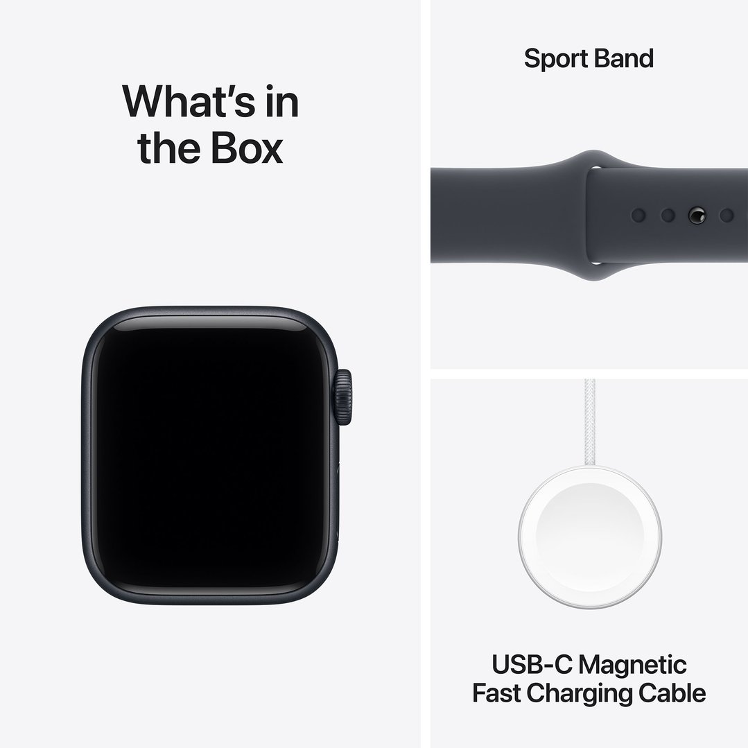 Apple Watch SE 3 40mm Midnight Aluminium Case GPS + Cellular Sport Band (M/L) MEPC4X/A
