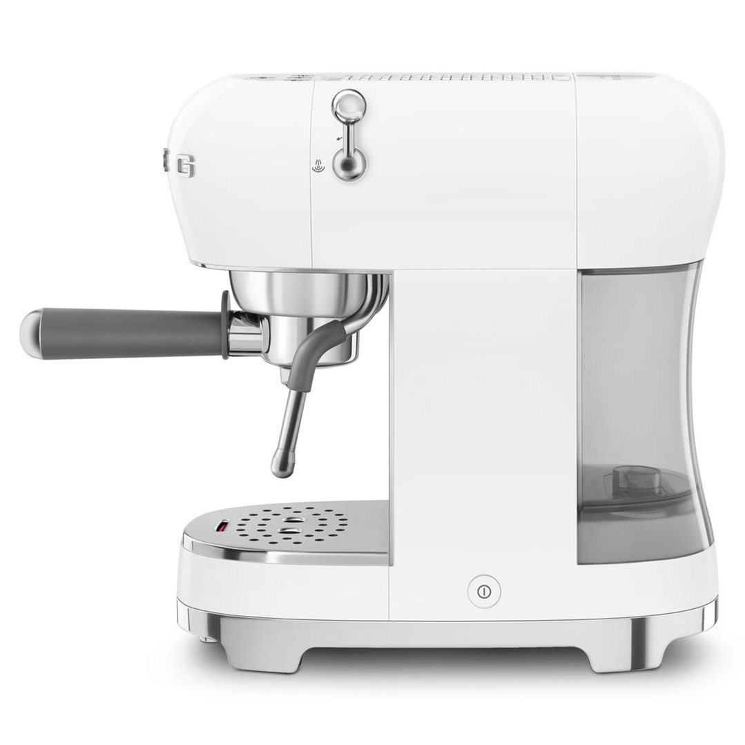 Smeg 50's Retro Style Espresso - White. ECF02WHAU