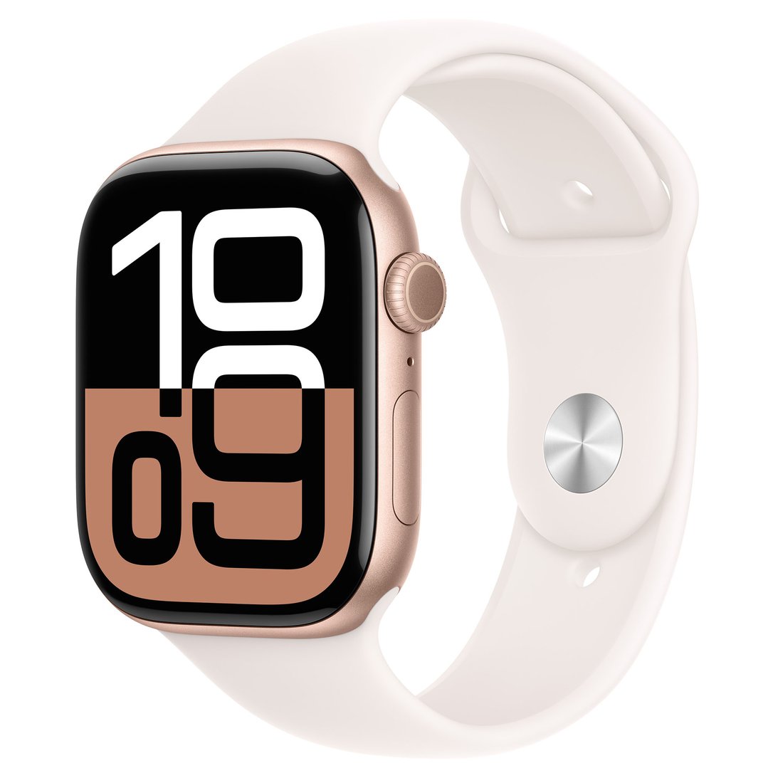 Apple Watch Series 10 46mm Rose Gold Aluminium Case GPS Sport Band (M/L
