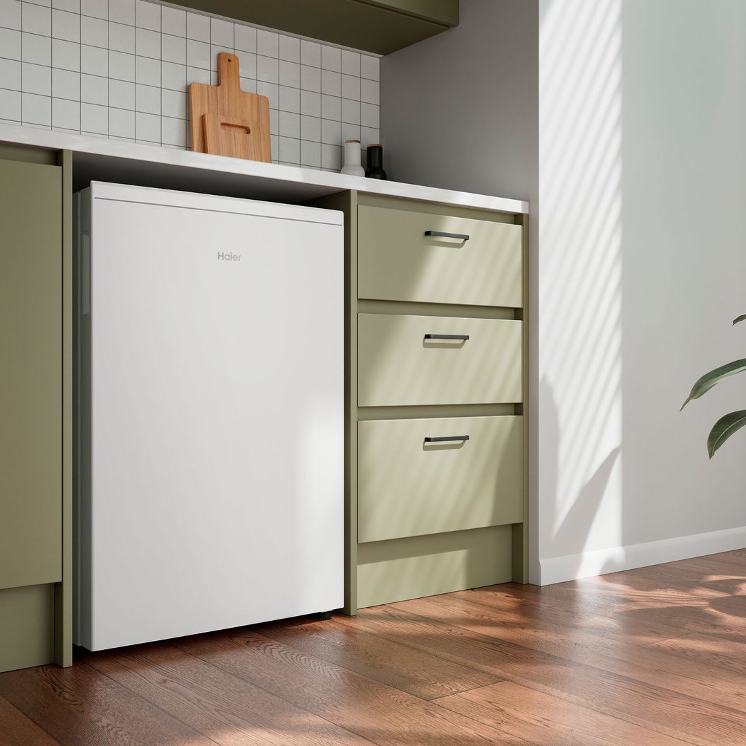 Haier 129L 300 Series White Bar Refrigerator HRF130UW2