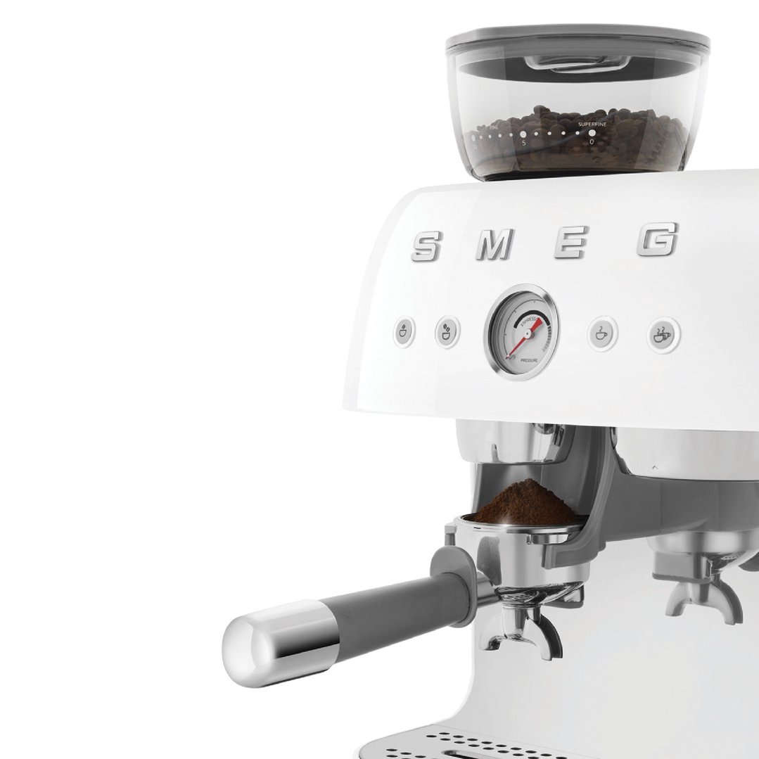 Smeg Espresso Coffee Machine - White EGF03WHAU