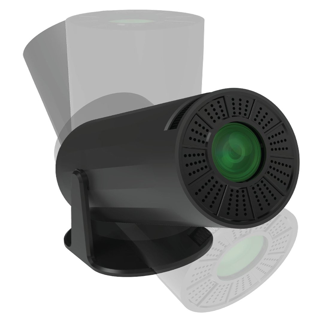 Laser Multi-Angle Tube Android LED Projector Black PJ-TUHDAB-877