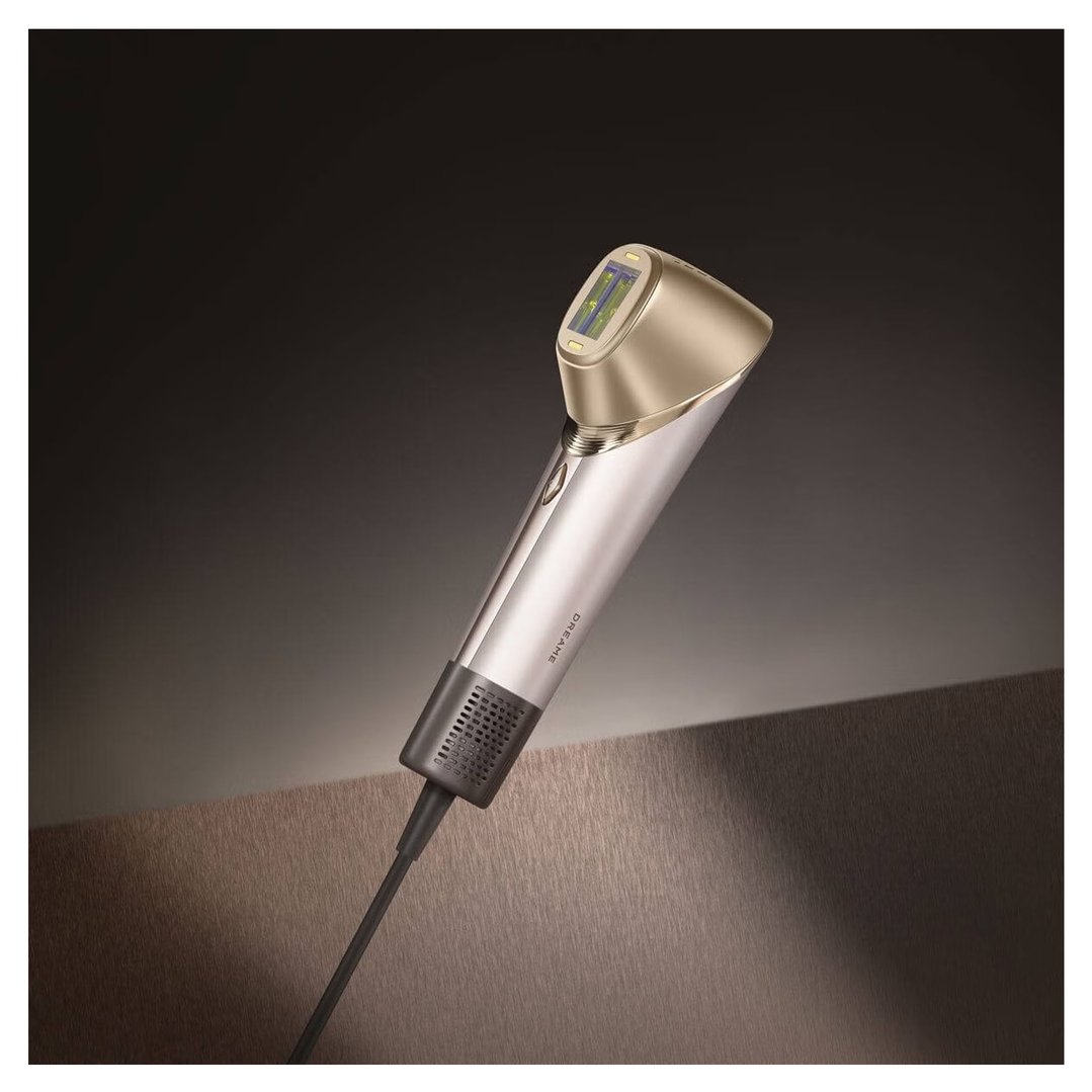 Astra IPL Hair Removal device on a textured surface with a dark background
