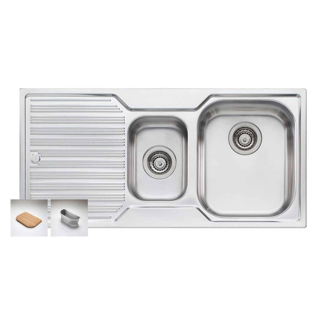 Oliveri 1 1/2 Double Bowl Right-Hand DZ102