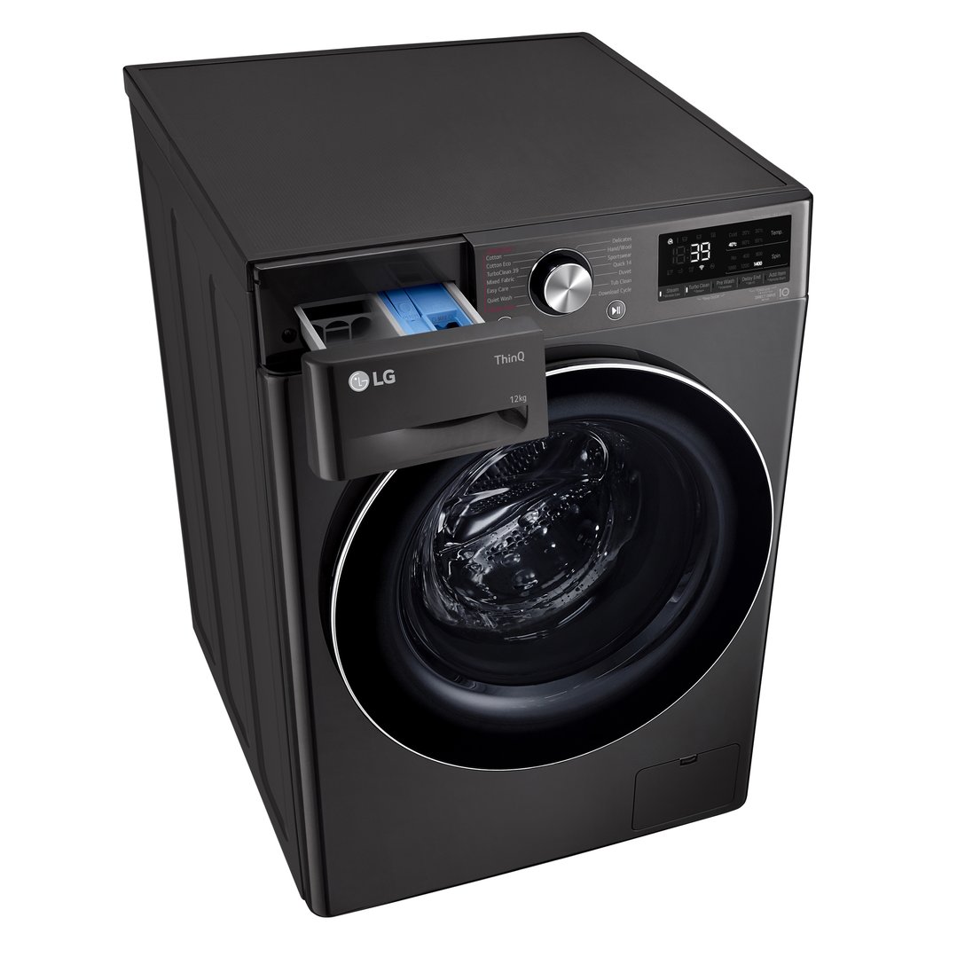 LG 12kg Black Front Load Washing Machine WV9-1412B