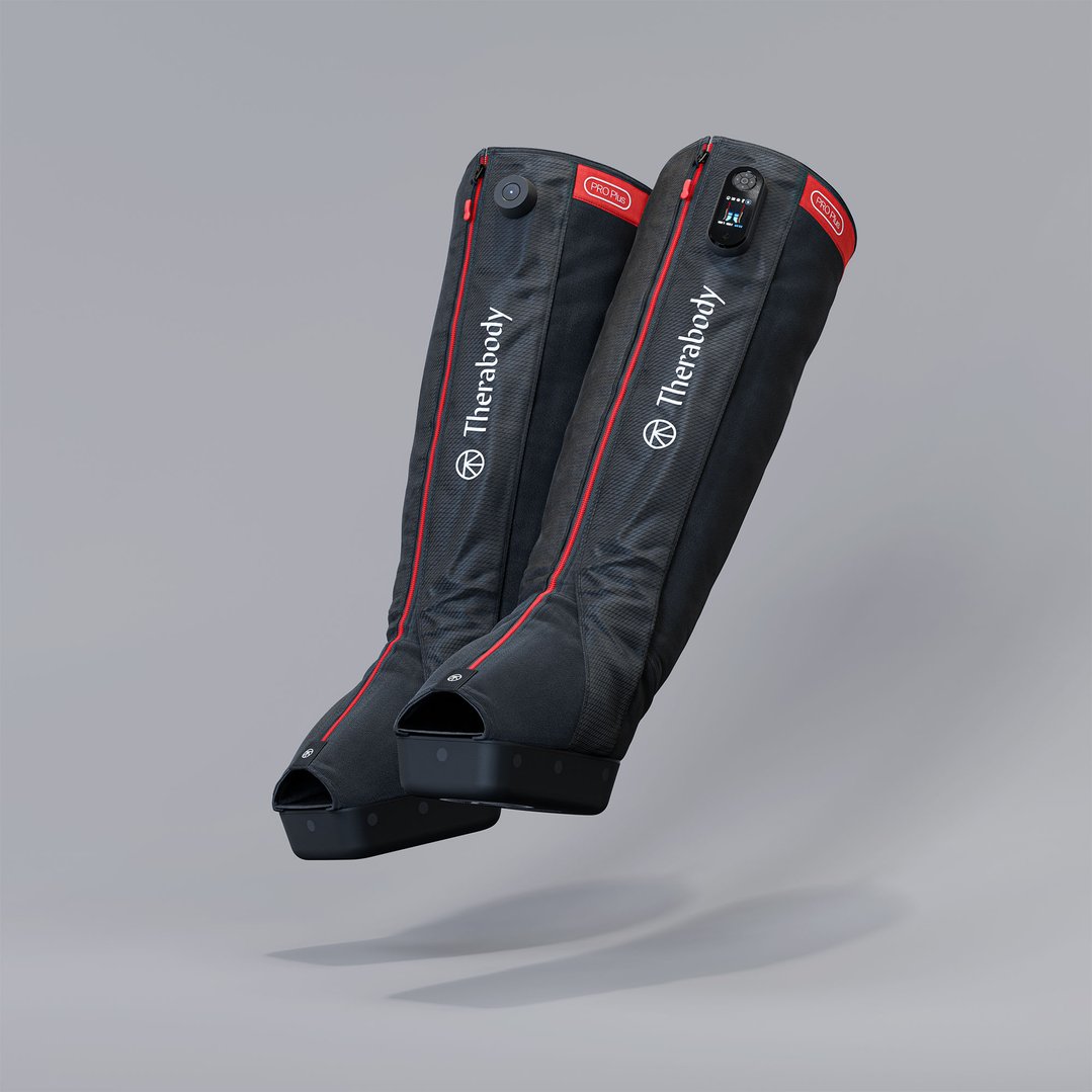 Therabody JetBoots PRO Plus - Wireless Compression Boots With Vibration & Infrared LED Light - Long JB0004130-6A1L