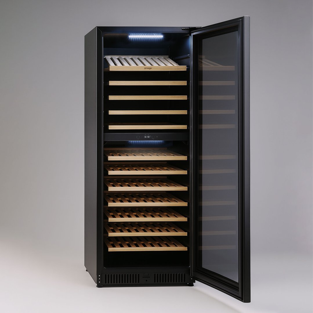 Omega 169 Bottle Dual Zone Wine Cabinet OCW166SB