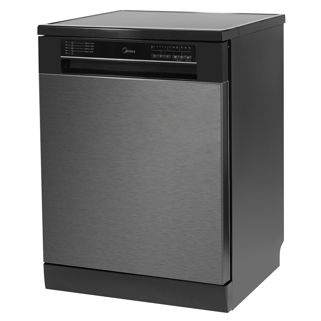 Midea 14 Place Setting Freestanding Dishwasher - Black Stainless Steel MDWPF1433FBS-WG