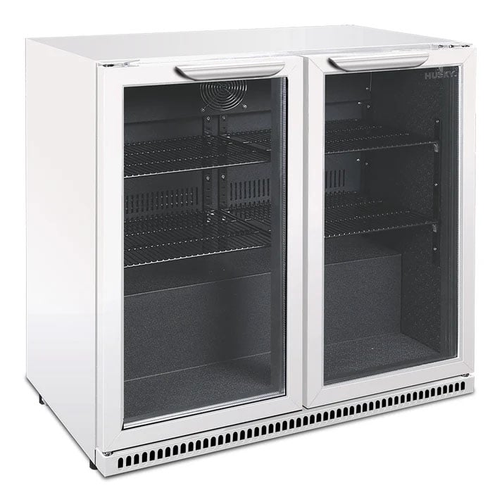 Husky 203L Double Door Home Bar Drinks Chiller - White C2HHMBWHAU