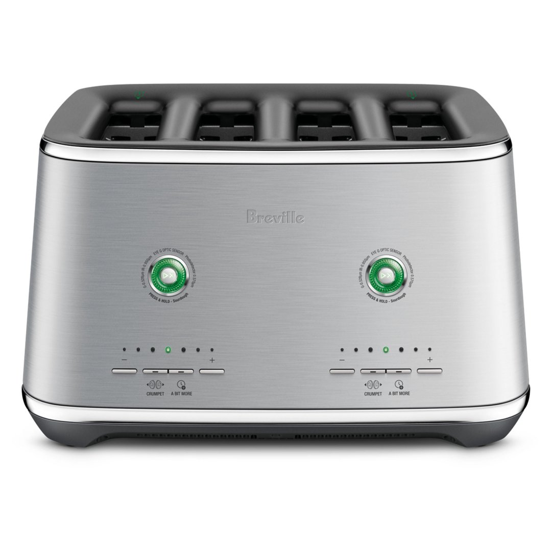 Breville the Eye Q 870 Auto 4 Slice Toaster - Brushed Stainless BTA870BSS